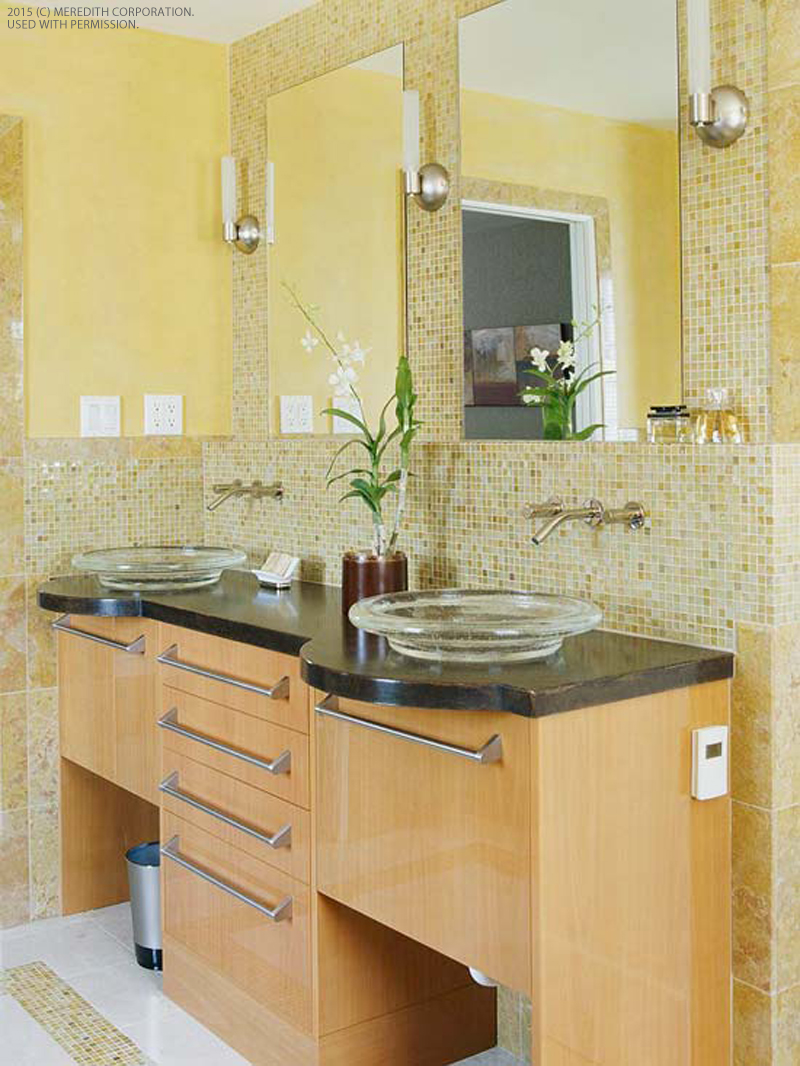 Cheery & Bright Yellow Bathroom Designs - bhgrelife.com