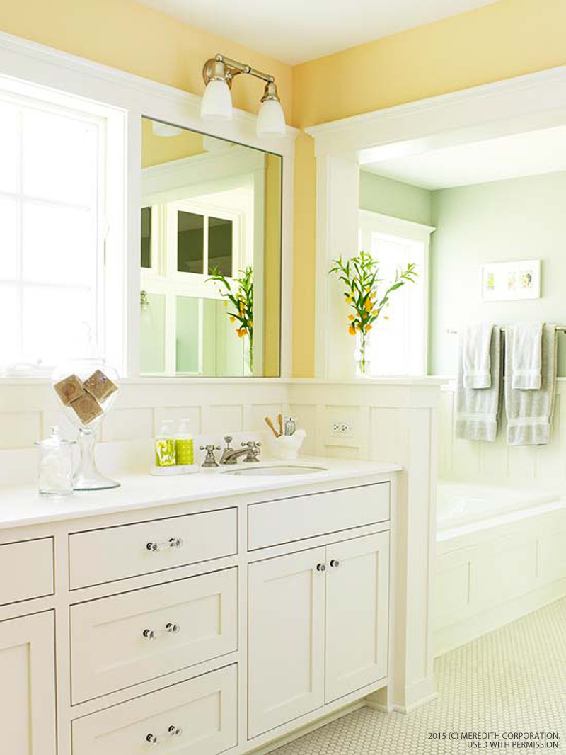 Cheery & Bright Yellow Bathroom Designs - bhgrelife.com