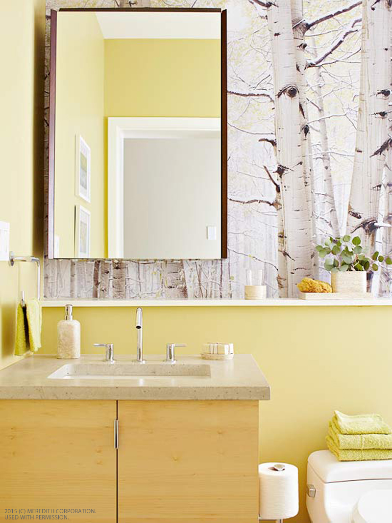 Cheery & Bright Yellow Bathroom Designs - bhgrelife.com