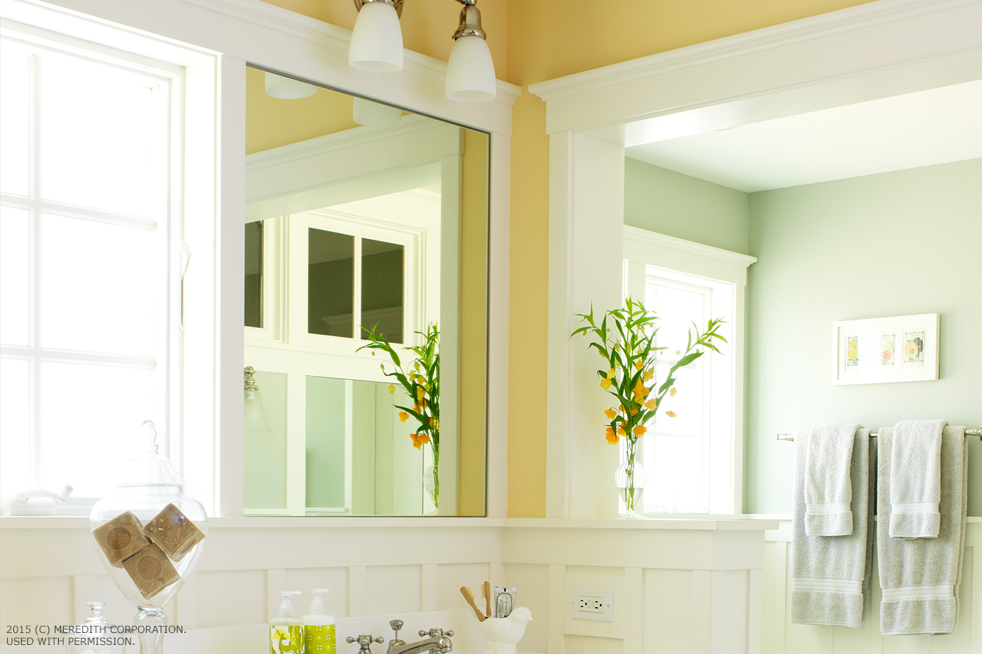 cheery & bright yellow bathroom designs | better homes and gardens cheery & bright yellow bathroom designs | better homes and gardens