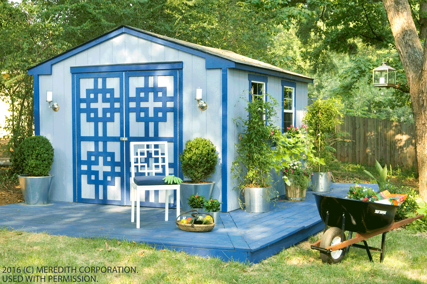 how to reorganize and decorate an outdoor storage shed