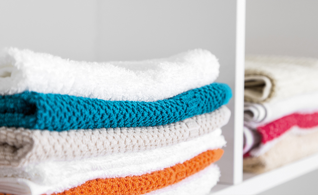 towels inside a linen closet