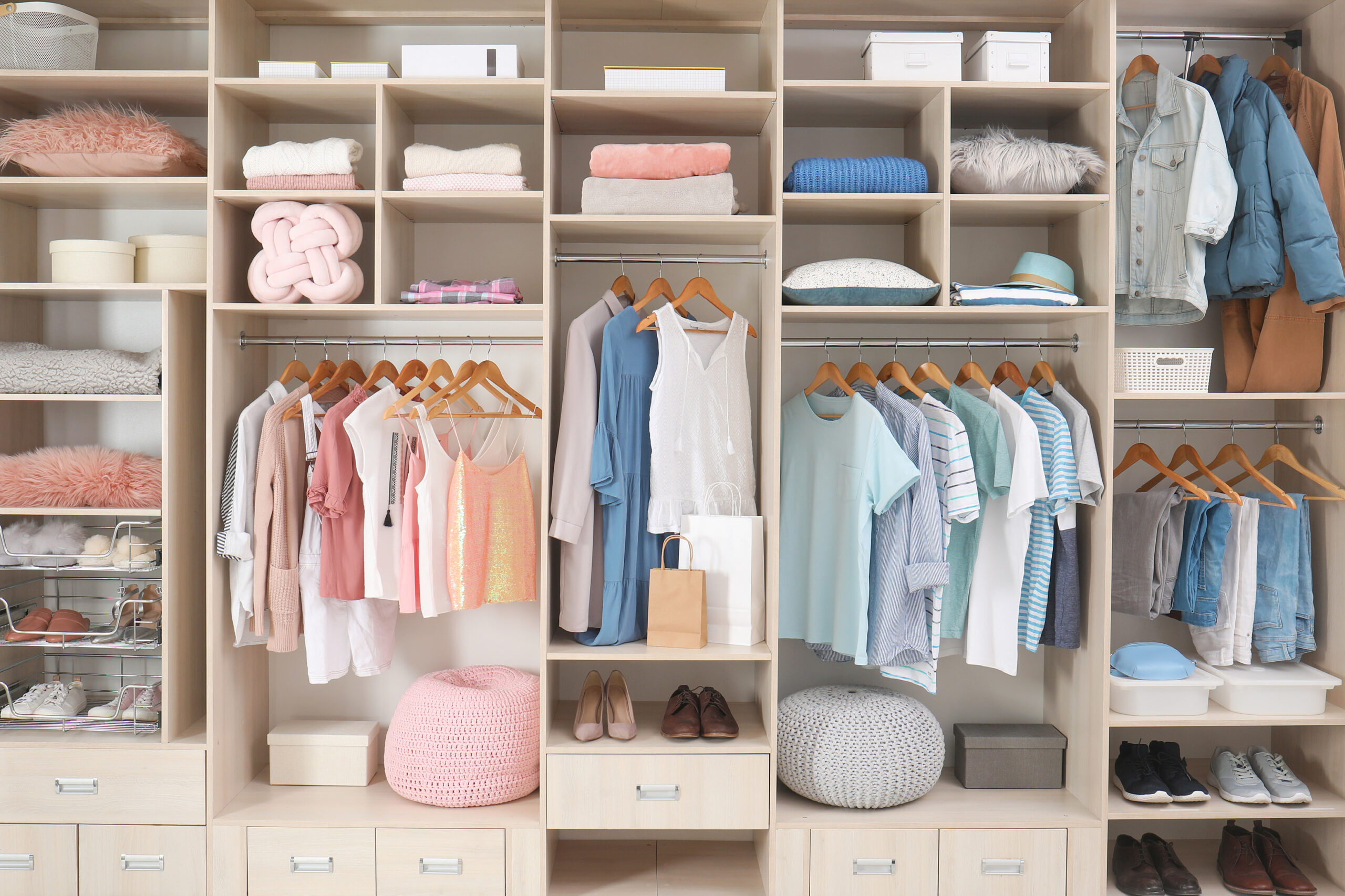 well organized closet