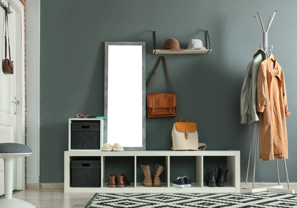 entryway with mirror